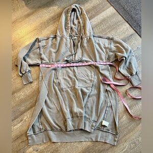 We The Free Long Gray Hoodie Sweatshirt in excellent condition